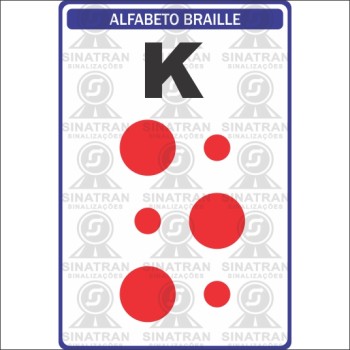 Algarismo Brile  K 